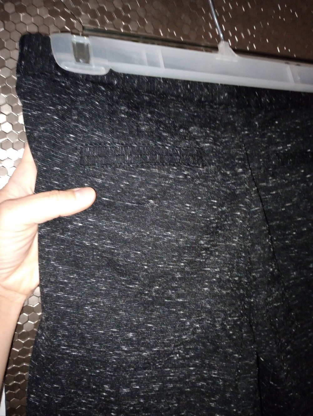ATM Melange Ponte Skinny Moto Pant Black Speckle - Picture 10 of 12